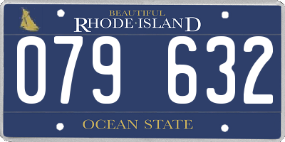 RI license plate 079632