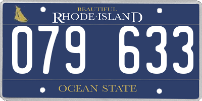 RI license plate 079633
