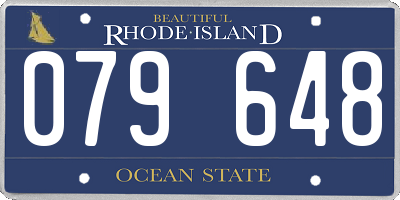 RI license plate 079648