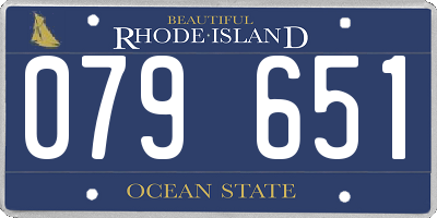 RI license plate 079651