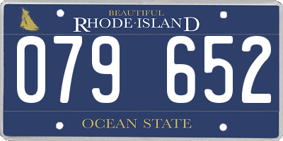 RI license plate 079652