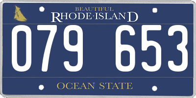 RI license plate 079653
