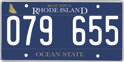 RI license plate 079655