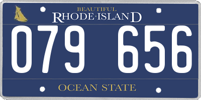 RI license plate 079656