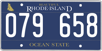 RI license plate 079658