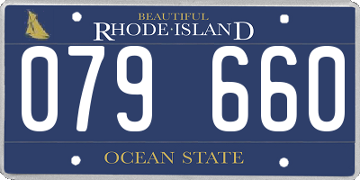 RI license plate 079660