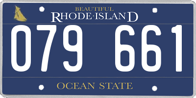 RI license plate 079661