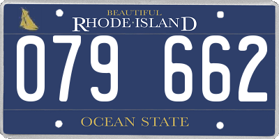 RI license plate 079662