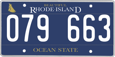 RI license plate 079663