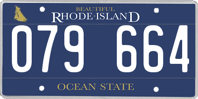 RI license plate 079664