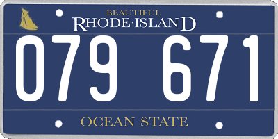 RI license plate 079671