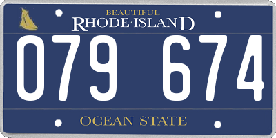 RI license plate 079674