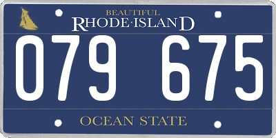 RI license plate 079675