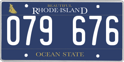 RI license plate 079676
