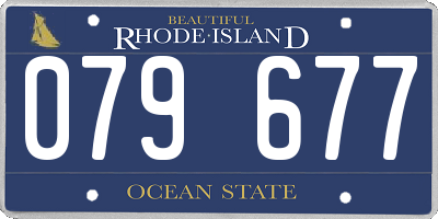 RI license plate 079677