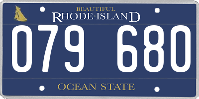 RI license plate 079680