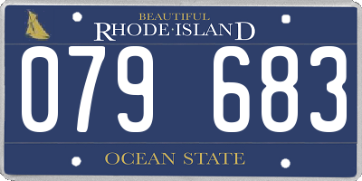RI license plate 079683