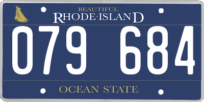 RI license plate 079684