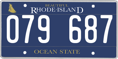 RI license plate 079687