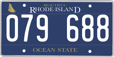 RI license plate 079688
