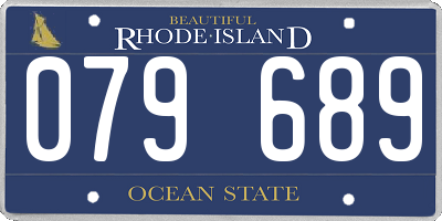 RI license plate 079689
