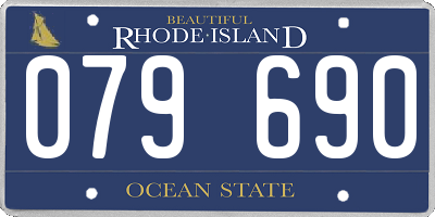 RI license plate 079690