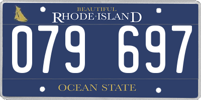 RI license plate 079697