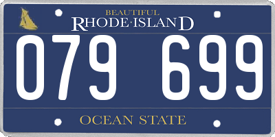 RI license plate 079699