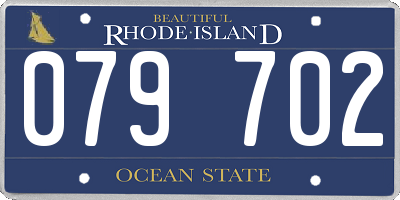 RI license plate 079702