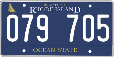 RI license plate 079705