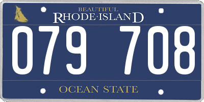RI license plate 079708