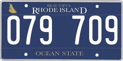 RI license plate 079709