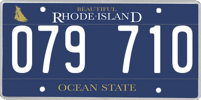 RI license plate 079710