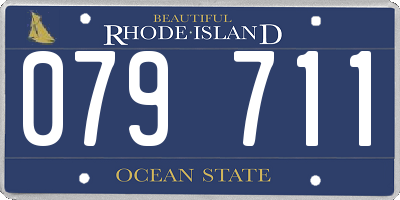 RI license plate 079711