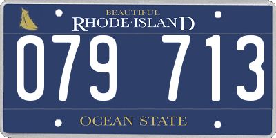 RI license plate 079713