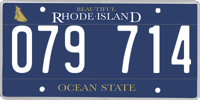 RI license plate 079714