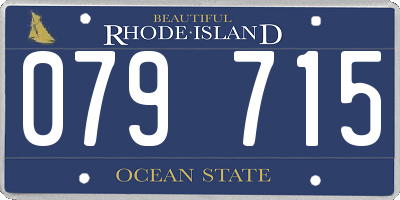 RI license plate 079715