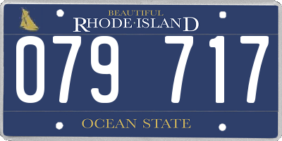 RI license plate 079717