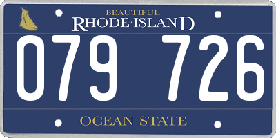 RI license plate 079726