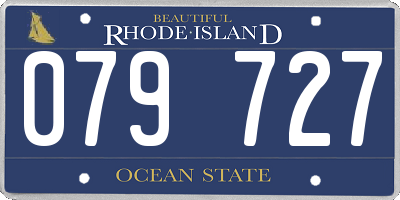 RI license plate 079727