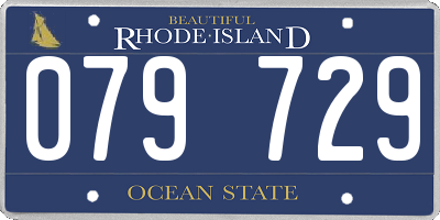 RI license plate 079729