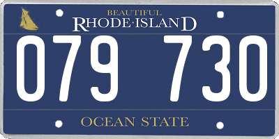 RI license plate 079730