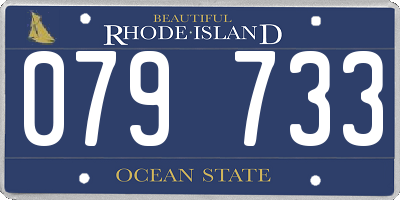 RI license plate 079733