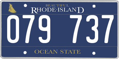 RI license plate 079737