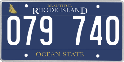 RI license plate 079740
