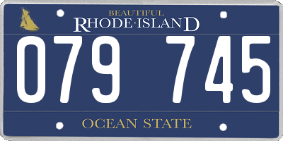 RI license plate 079745