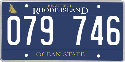 RI license plate 079746