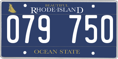 RI license plate 079750