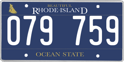 RI license plate 079759