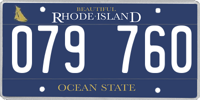RI license plate 079760